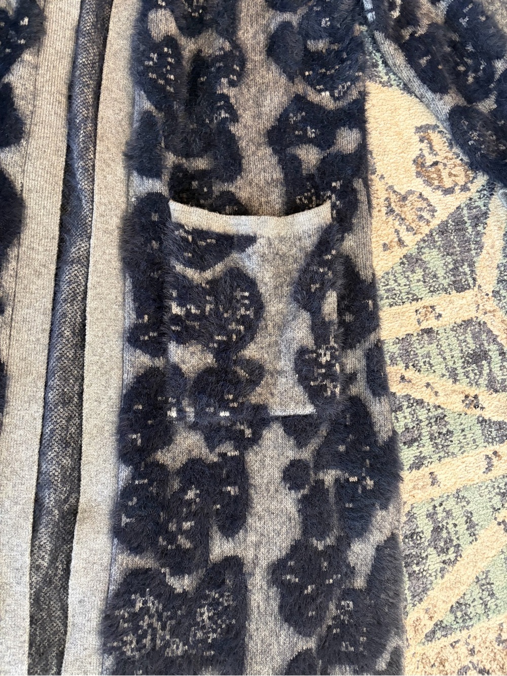 Anatomie Zendaya Python 3D Knit Long Line Duster 2 -4 Oversized - Picture 3 of 5